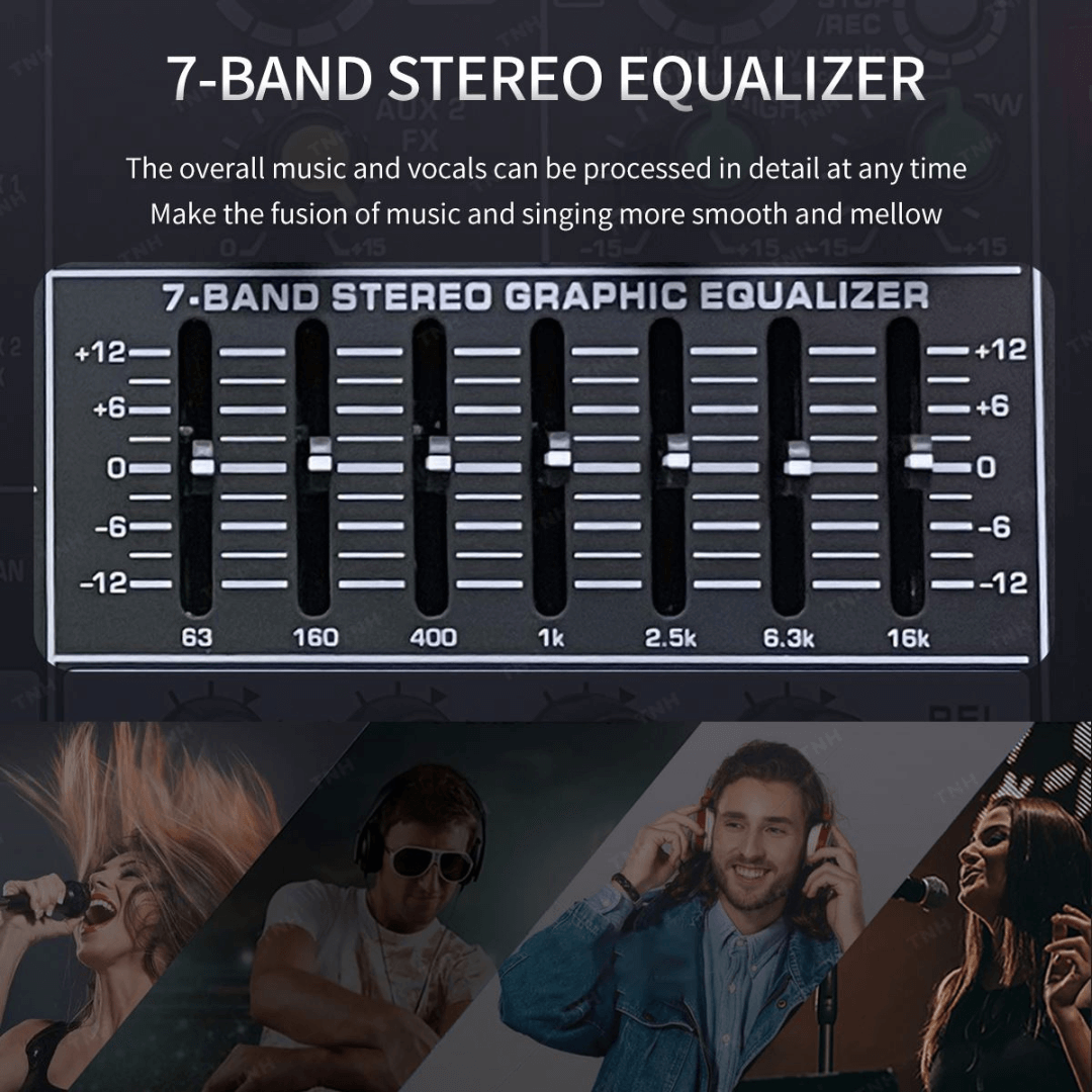 RX-60 POWER PRO | Consola Análoga 6 Canales Profesionales +48V Individual
