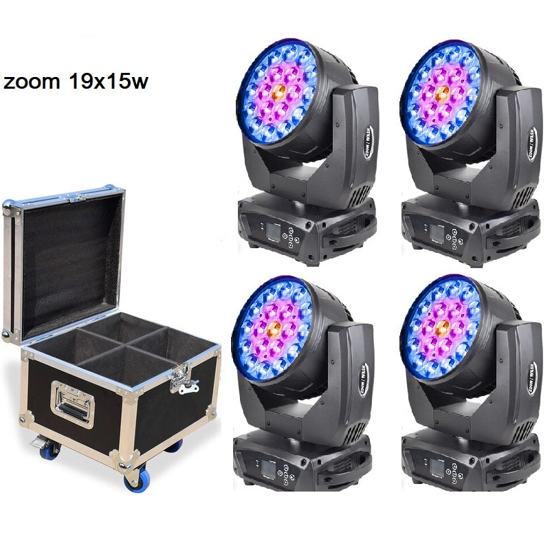 Set x4 MAC Aura 19x15W Zoom Wash – POWER PRO