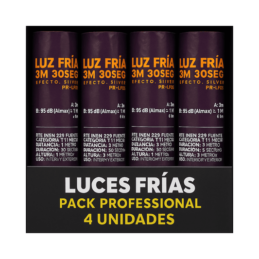 Caja x4 Cartucho de Pirotecnia Fría Plus | 3 Metros 30 Segundos Power Pro