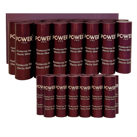 Caja x100 Cartucho de Pirotecnia Fría Plus | 3 Metros 30 Segundos Power Pro