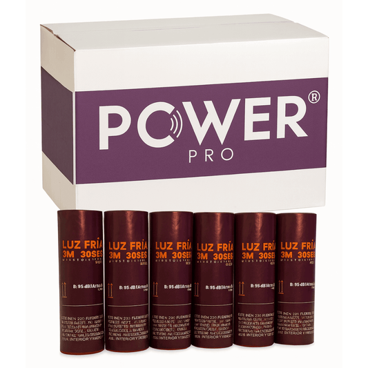 Caja x10 Cartucho de Pirotecnia Fría Plus | 3 Metros 30 Segundos Power Pro
