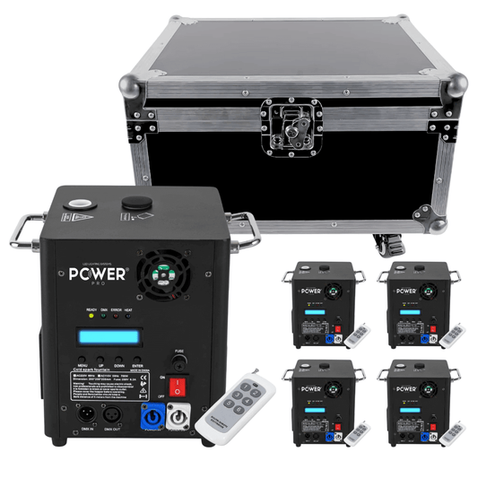 Kit x4 Máquinas Sparkular Power Pro 600W | Flightcase + Polvo de Titanio GRATIS