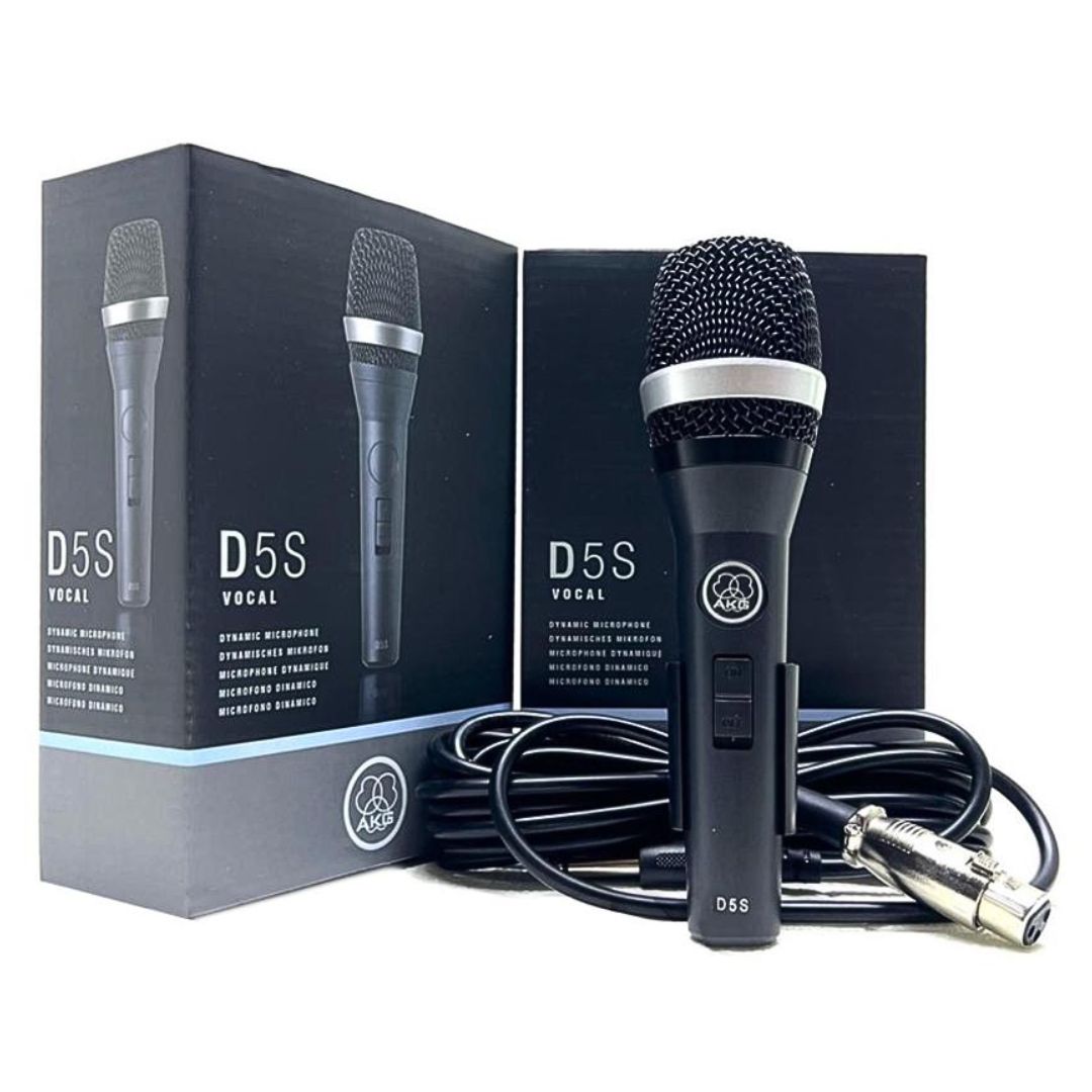 AKG D5S | Micrófono Dinámico Profesional Supercardioide con Interruptor