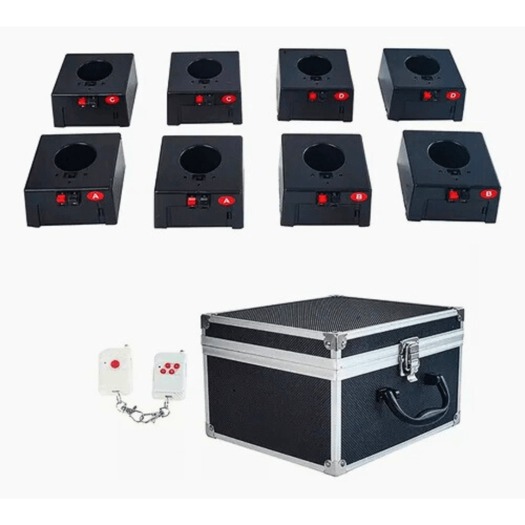 Kit de 8 Activadores de Pirotecnia Fría Power Pro | Incluye Maleta de Aluminio