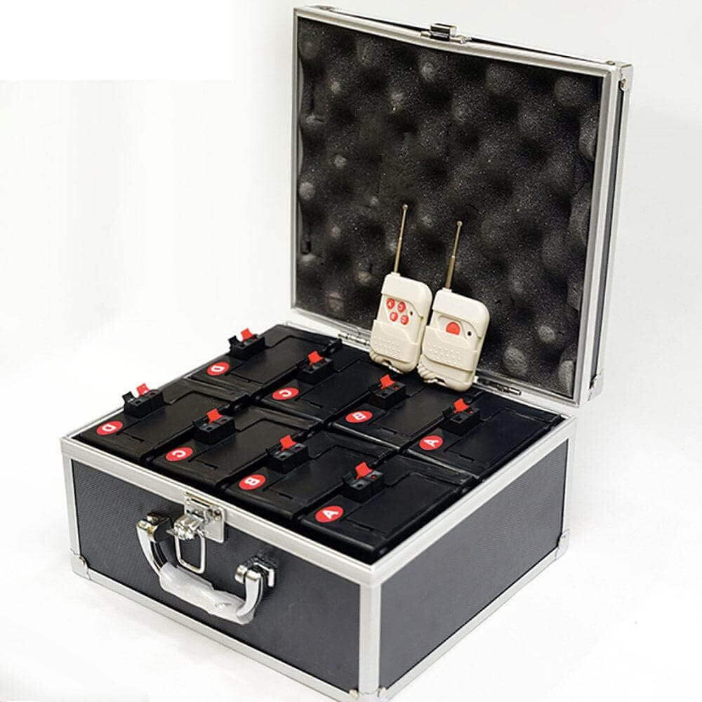 Kit de 8 Activadores de Pirotecnia Fría Power Pro | Incluye Maleta de Aluminio