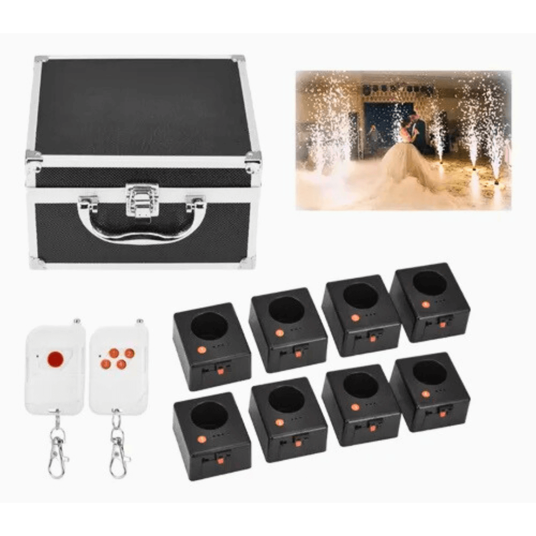 Kit de 8 Activadores de Pirotecnia Fría Power Pro | Incluye Maleta de Aluminio