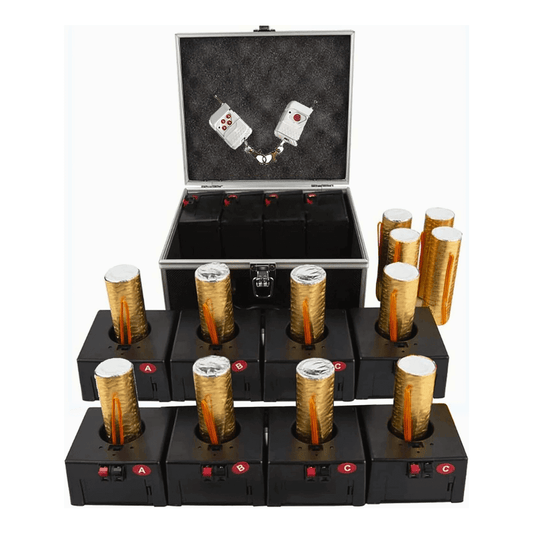 Kit de 8 Activadores de Pirotecnia Fría Power Pro | Incluye Maleta de Aluminio