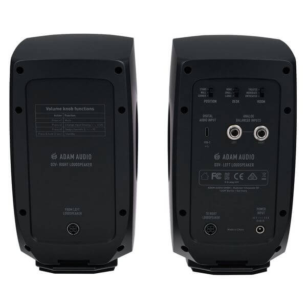 ADAM Audio D3V Black Par | Monitores Activos de Estudio USB-C 3.5”