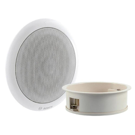 BOSCH LC1-UM06E8 + LC1-CMR | Altavoz de Techo de 6" con Rejilla Metálica y Aro de Montaje