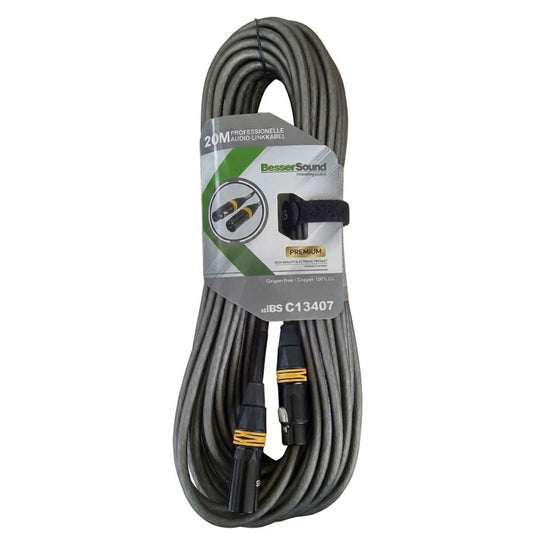 Besser Sound C13407 Premium | Cable XLR Canon Macho a Canon Hembra 20m
