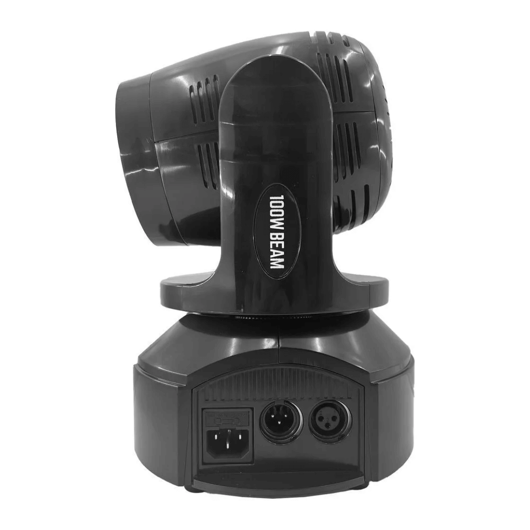 Cabeza Robótica LED 100W Lighting Pro - Moving Head Beam con Tira RGB y Control DMX Profesional