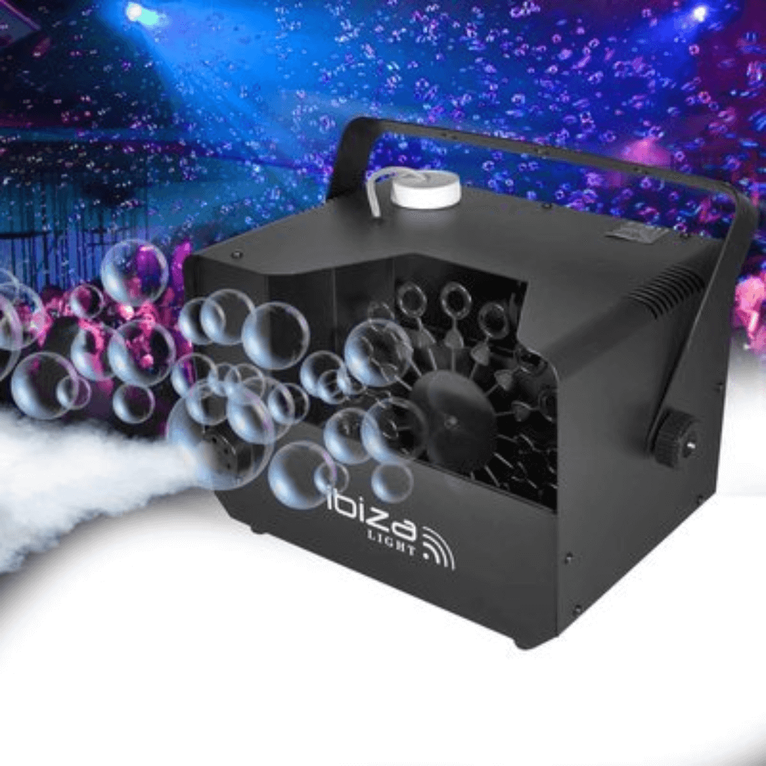Cámara de Humo 400W + Máquina de Burbujas Incorporada | Efecto Doble con Control Inalámbrico (Wireless)