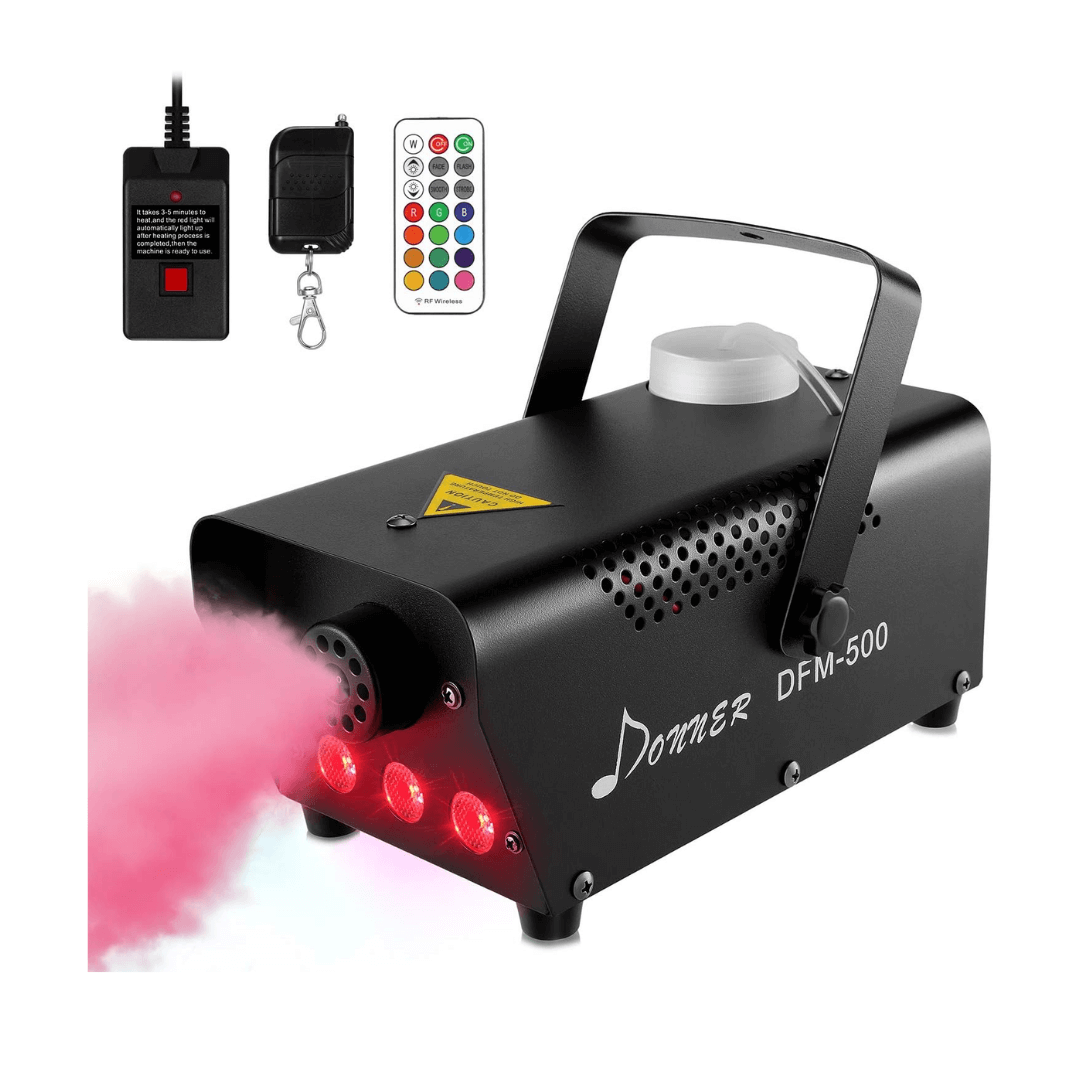 Cámara de Humo 600W + LED | Máquina de Niebla con Luces RGB y Control Inalámbrico
