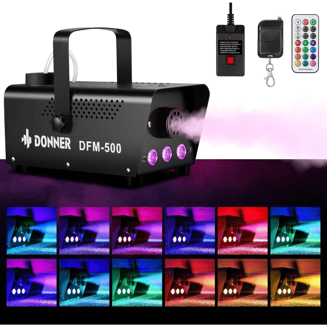 Cámara de Humo 600W + LED | Máquina de Niebla con Luces RGB y Control Inalámbrico