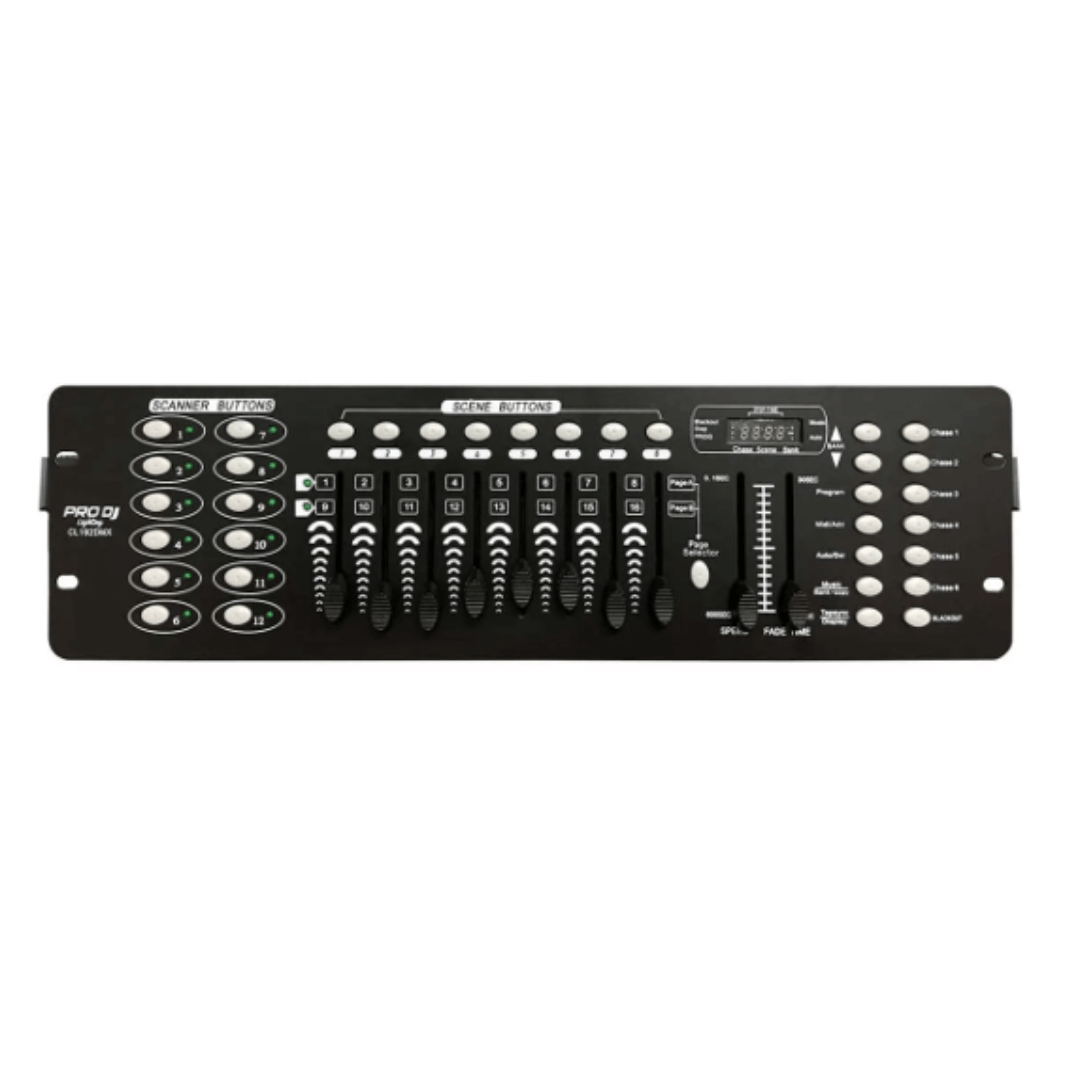 Controlador DMX192 | Consola Profesional 192 Canales para Luces LED, Cabezas Móviles y Efectos DJ