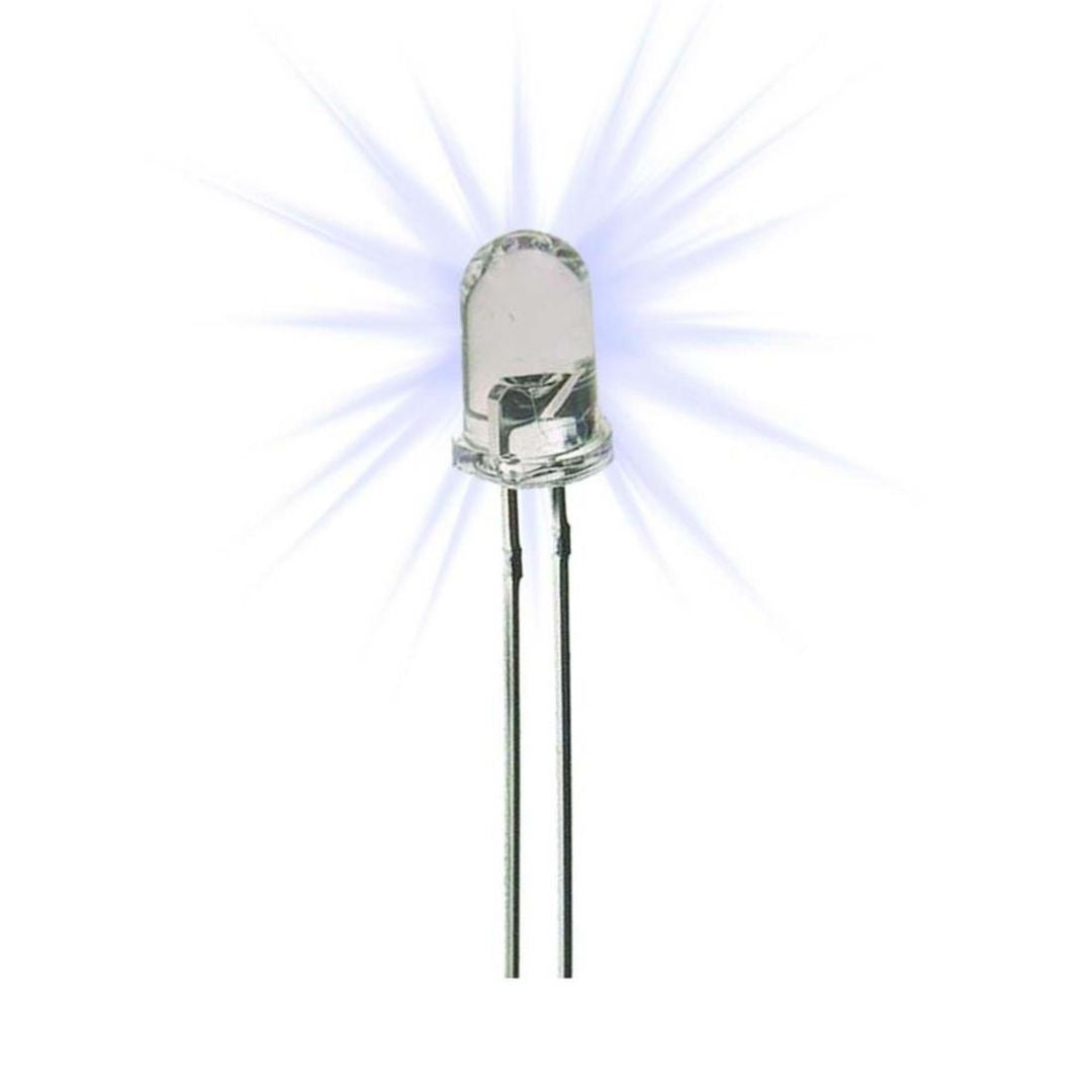 UNIVERSAL DL-559 | DIODO LED 5MM ALTO BRILLO TRANSPARENTE BLANCO