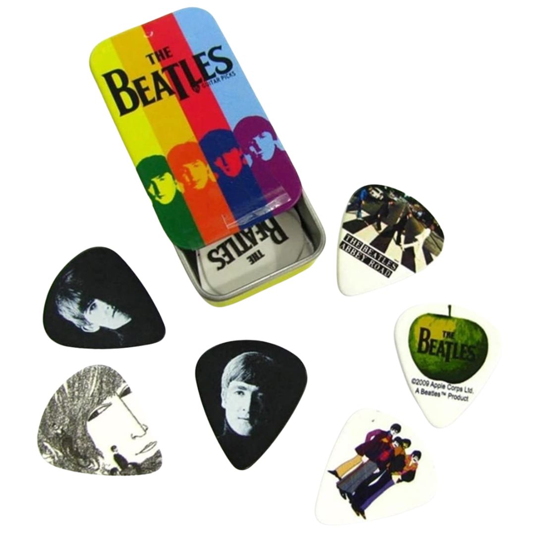 D’Addario 1CAB4-15BT2 | Vitelas The Beatles Signature Celluloid Medium + Lata (Pack x15)