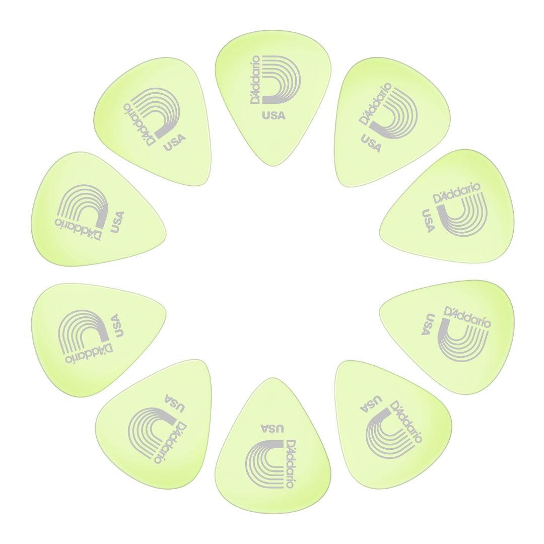 DâAddario 1CCG4-10 | Vitelas Celluloid Luminiscentes Medium .70mm (Pack x10)