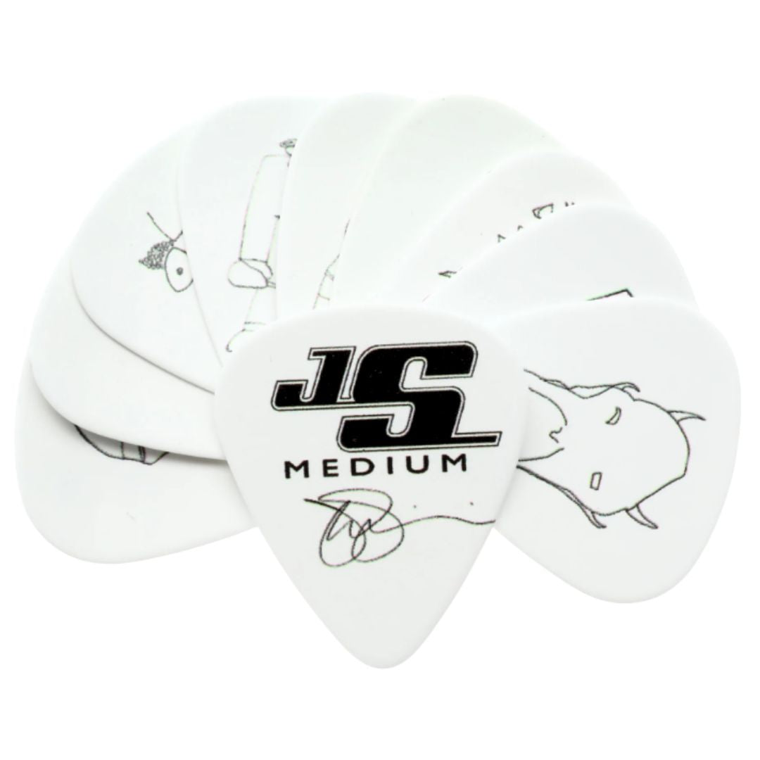 D’Addario 1CWH4-10JS | Vitelas Joe Satriani Signature Celluloid Medium .71mm (Pack x10)