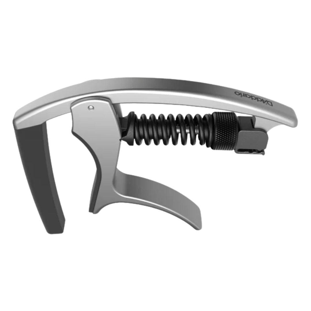 D’Addario PW-CP-09S | Capo Tri-Action Silver para Guitarra con Ajuste Micrométrico