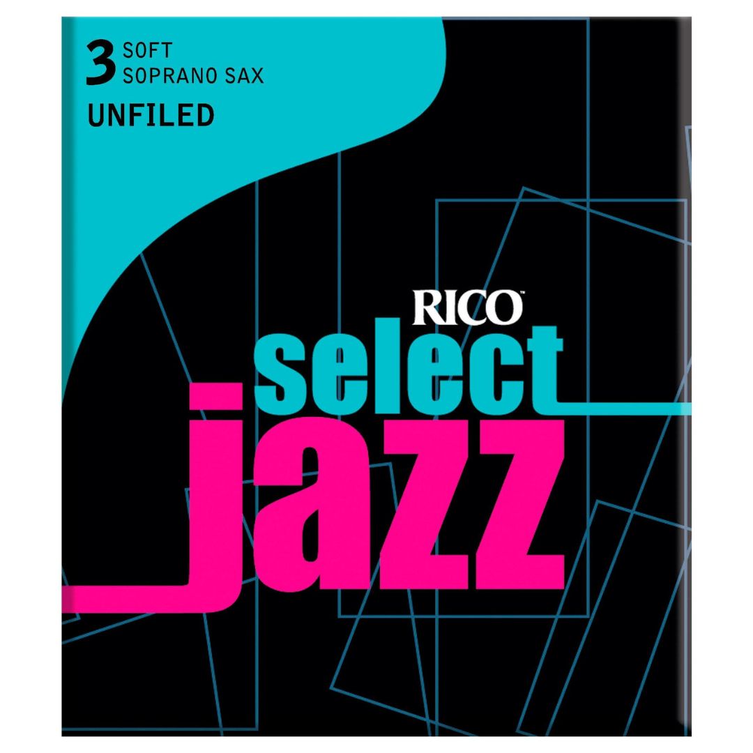 D’Addario Select Jazz RRS10SSX3M | Cañas para Saxofón Soprano Unfiled Nº 3M (Caja x10)