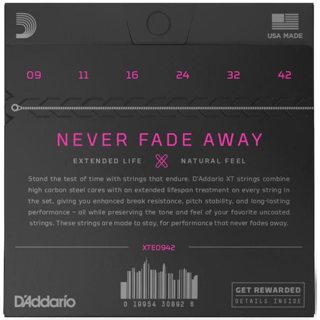 D’Addario XTE0942 | Cuerdas para Guitarra Eléctrica Nickel Wound Super Light