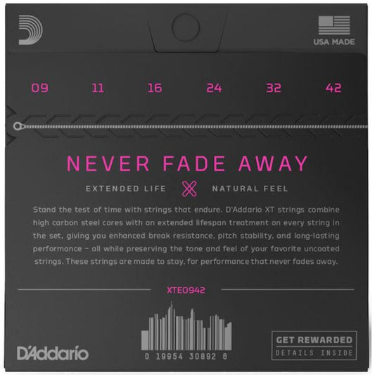 D’Addario XTE0942 | Cuerdas para Guitarra Eléctrica Nickel Wound Super Light