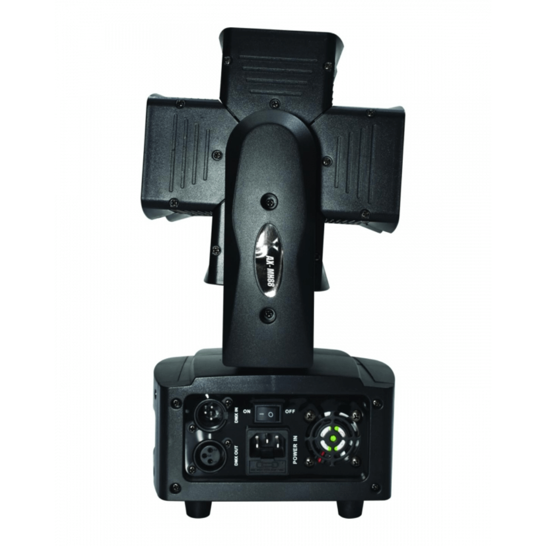 DOBLE BUMERÁN ROBÓTICO HORIZONTAL 8x15W RGBW - Cabeza Móvil Doble Equis con Giro Infinito