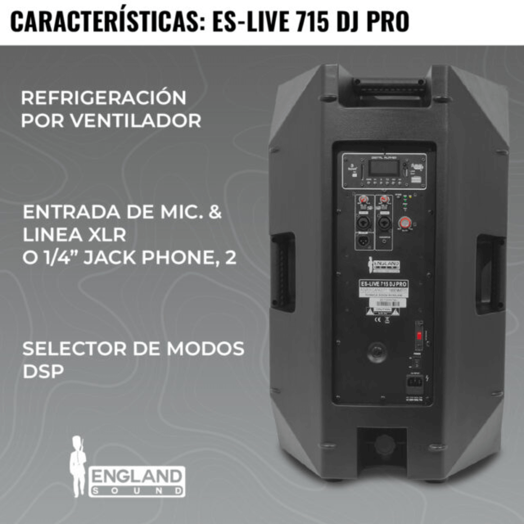 England Sound ES-LIVE 715 DJ PRO | Caja Activa Profesional de 15″