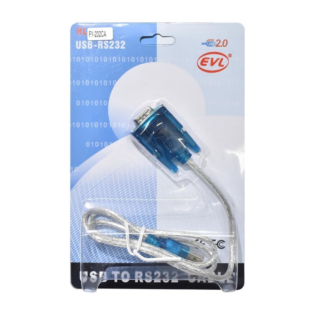 EVL FY-232CA | CONVERTIDOR USB MACHO - DB9 MACHO = CC-529