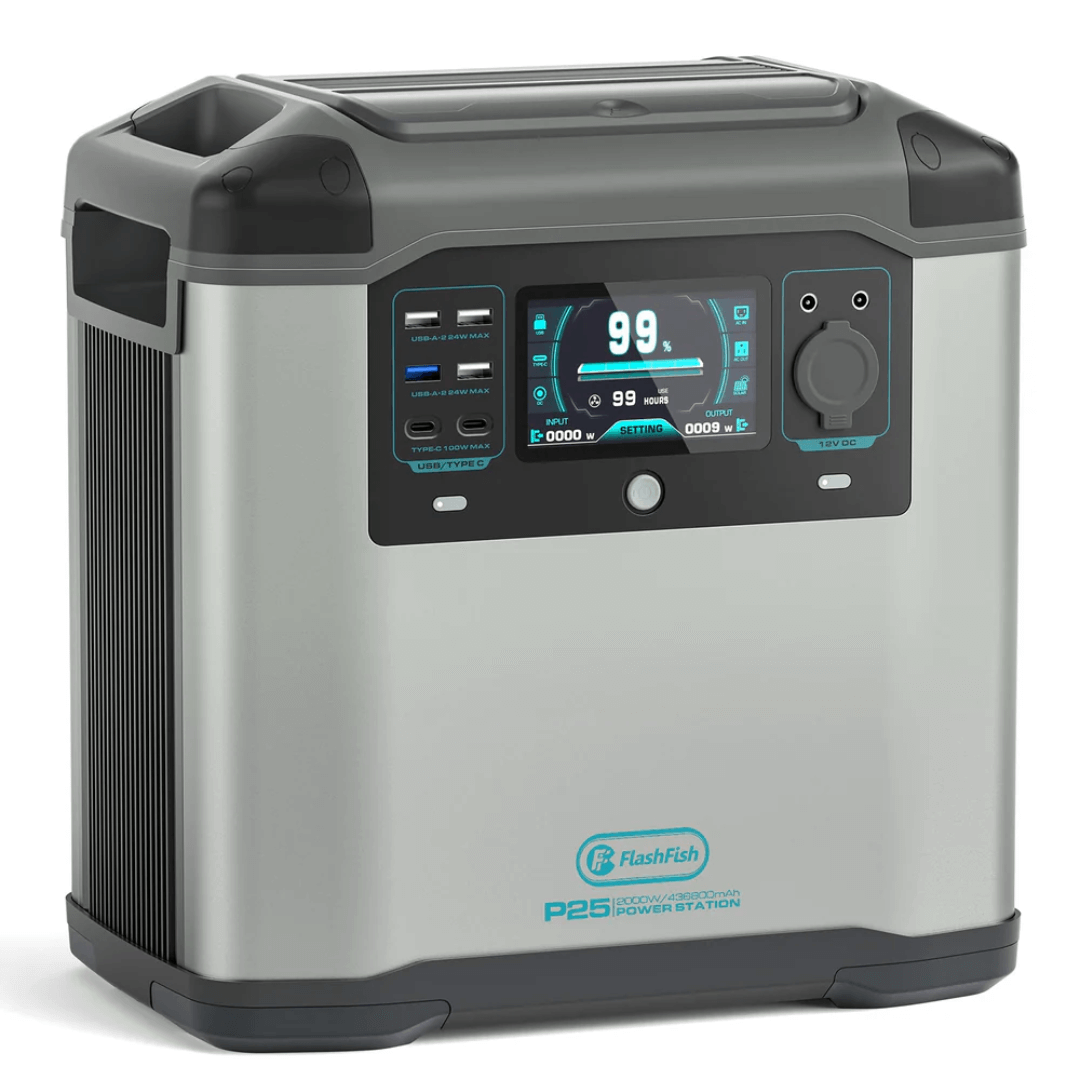 FlashFish P25 UPS | Estación de Energía Portátil 2000W – 1572Wh / 426.000mAh