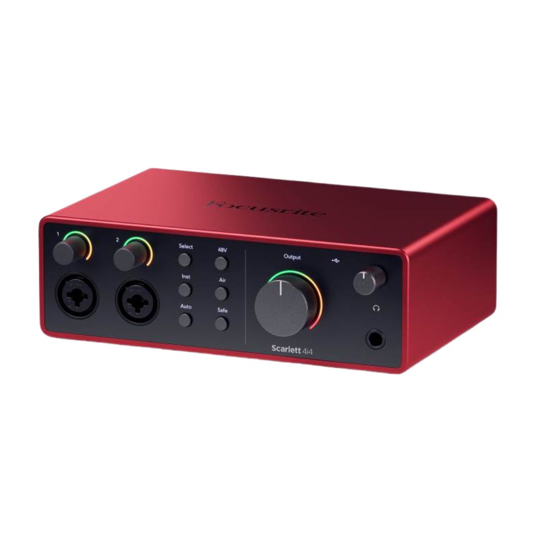 Focusrite Scarlett 4i4 4ta Gen | Interfaz de Audio USB Profesional 4 In / 4 Out con MIDI
