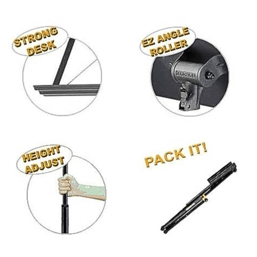 HERCULES BS100B | Atril Profesional para Partituras con Sistema EZ Angle Roller