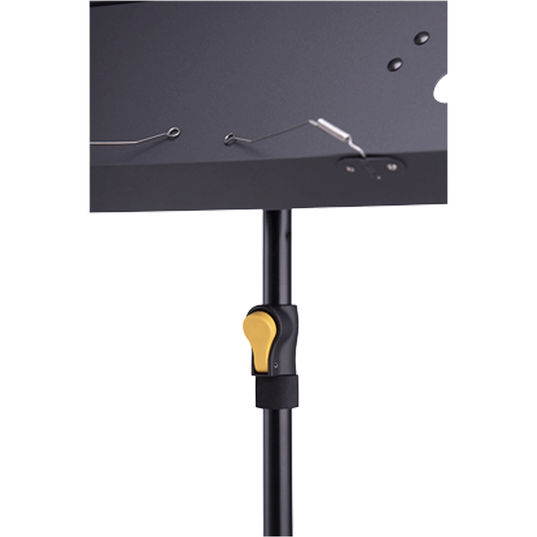 HERCULES BS408B | Atril Profesional de Orquesta con Escritorio Plegable de Aluminio y Sistema EZ Grip
