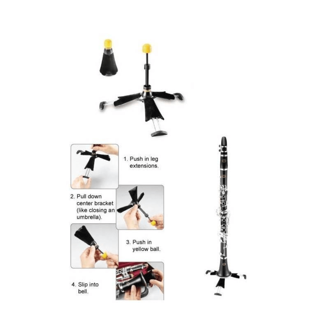 HERCULES DS440B | Pedestal Plegable para Clarinete Serie TravLite