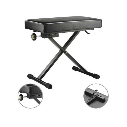 HERCULES KB200B | Banco Profesional para Teclado con Altura Ajustable