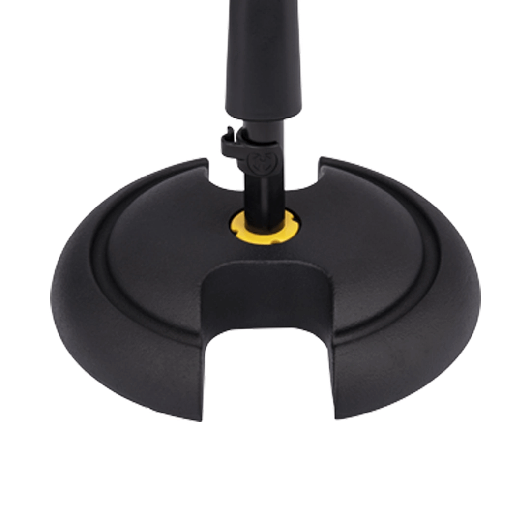 HERCULES MS120B | Soporte de Micrófono de Perfil Bajo con Brazo Telescópico