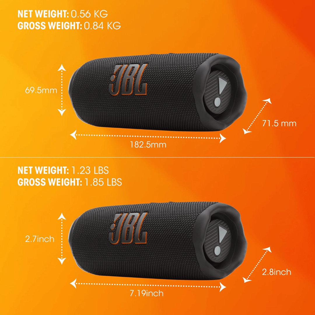 JBL Flip 7 Black | Parlante Portátil 100% Original Resistente al Agua
