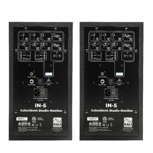 Kali Audio IN-5 Par | Monitores Activos de Estudio de Campo Cercano 3 Vías 5”