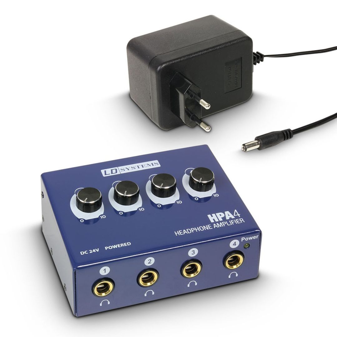 LD Systems HPA4 | Amplificador de Audífonos Profesional 4 Canales