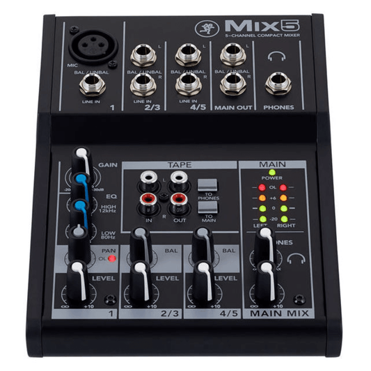 Mackie MACKIE MIX5 | Consola Compacta de 5 Canales Mezcla Estéreo