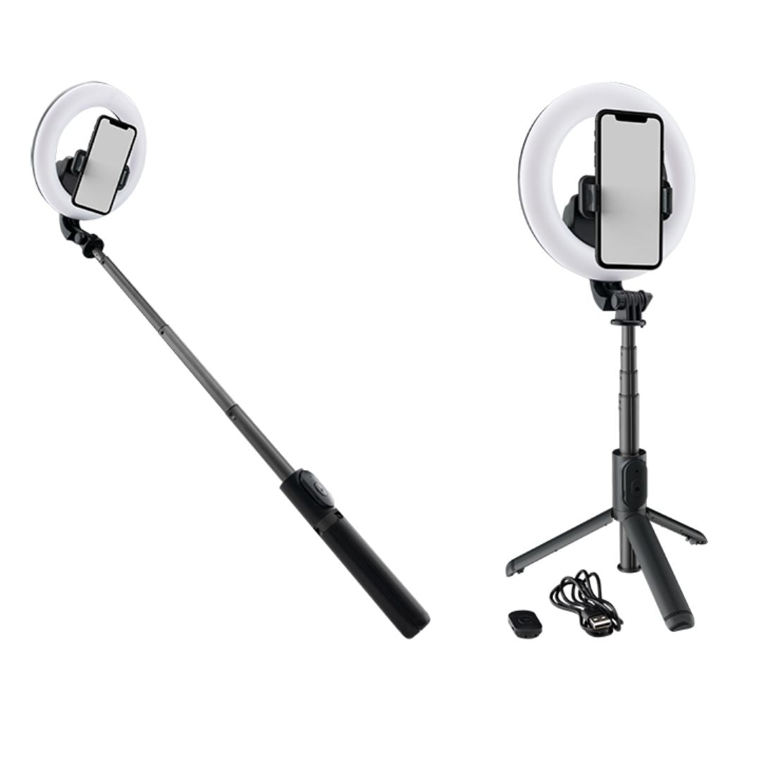 Mackie MRING-6 | Aro de Luz de 6’’ a Batería con Trípode y Bluetooth