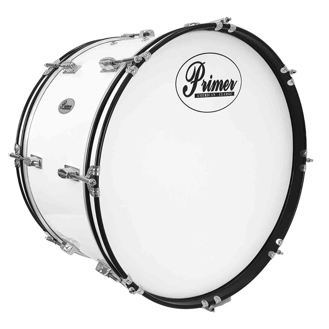 PRIMER MD2212 #5 Blanco | Bombo de Marcha 22” para Banda de Guerra