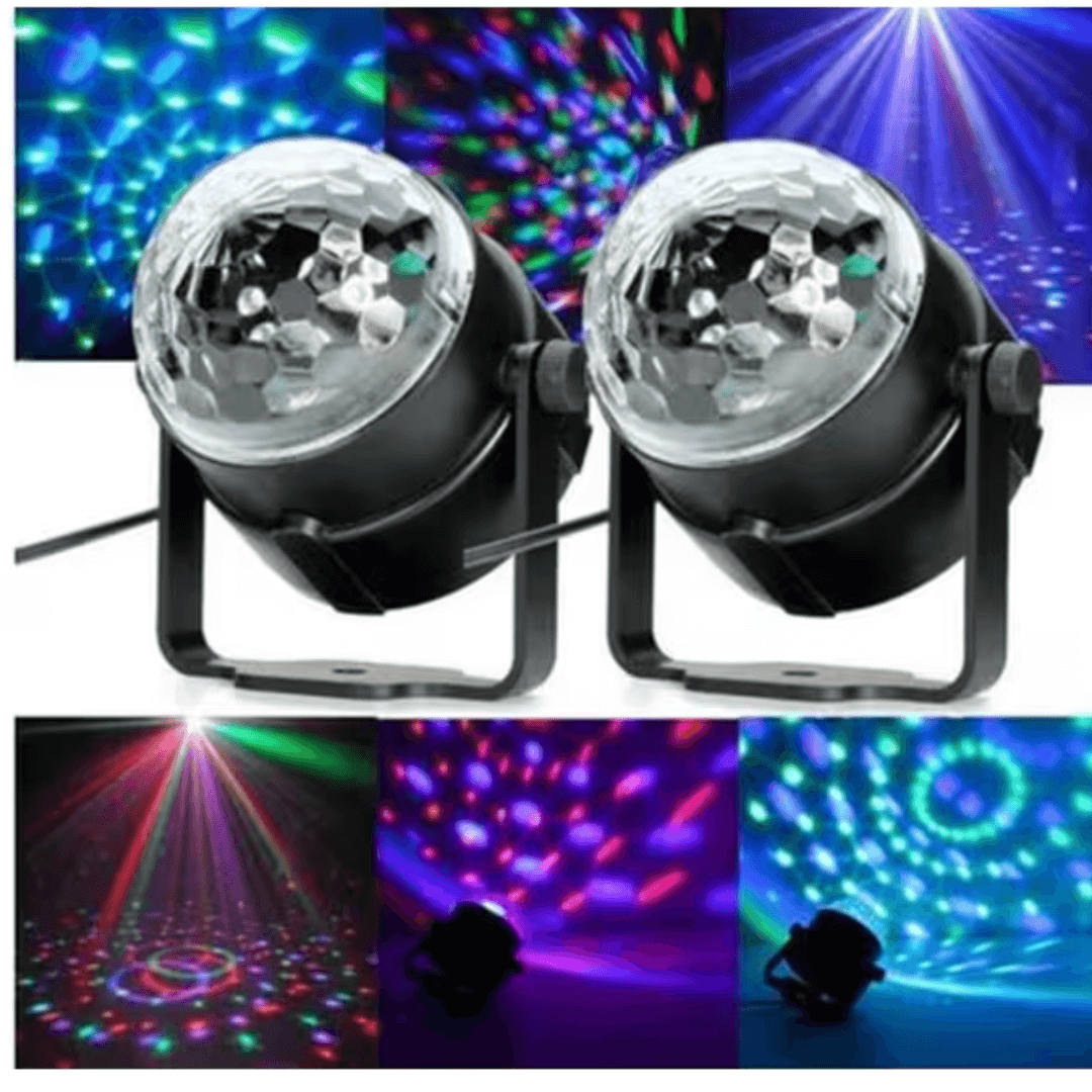 Mini Magic Ball | Luz LED RGB con Sensor de Sonido | Efecto Disco Automático para Fiestas y Eventos