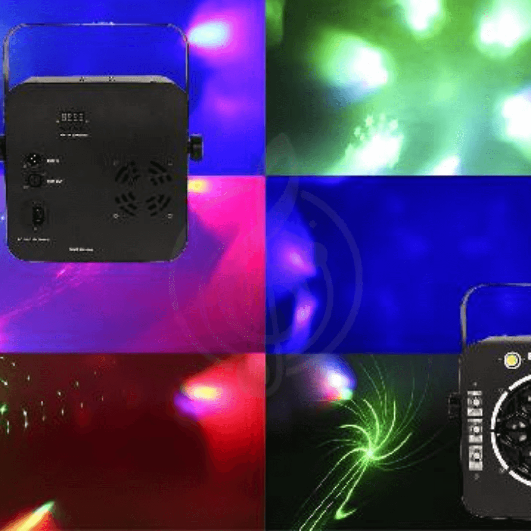 4 en 1 Mini Multi Light Efecto Gobo + Láser + Derby + Flash | Iluminación Profesional para Eventos y DJ