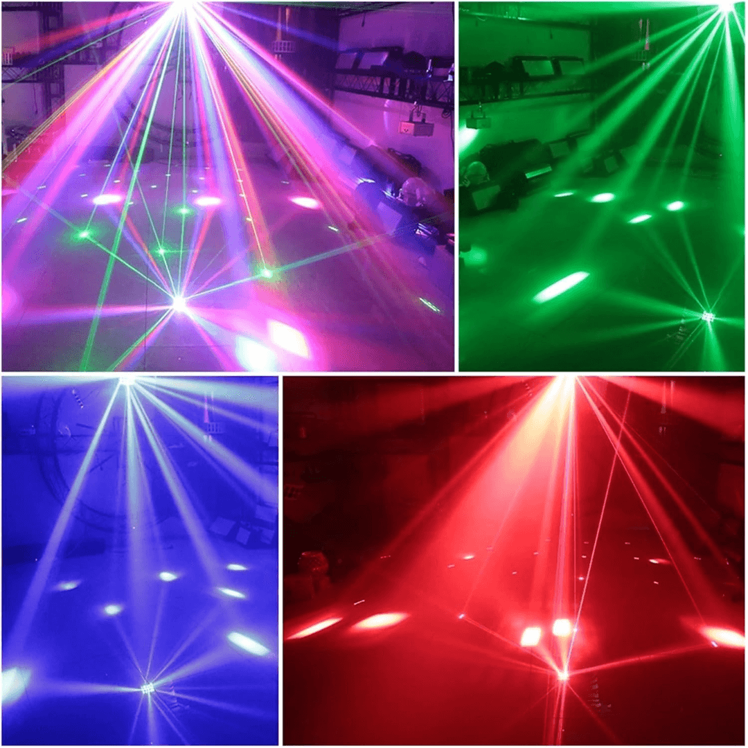 MIX Derby 3 en 1 LED + Estrobo + Láser | Efecto de Iluminación Profesional para DJ, Fiestas y Escenarios