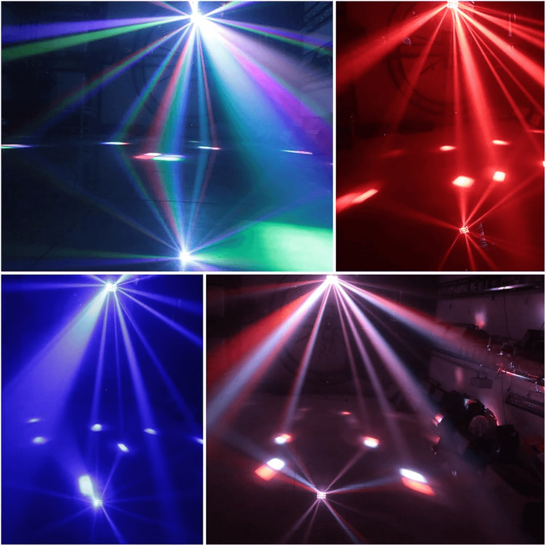 MIX Derby 3 en 1 LED + Estrobo + Láser | Efecto de Iluminación Profesional para DJ, Fiestas y Escenarios