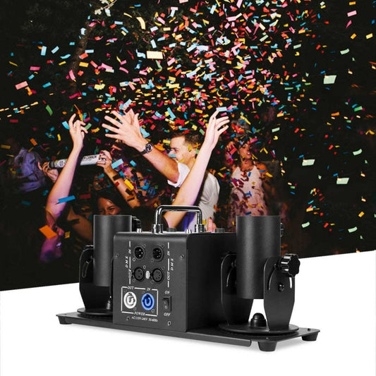 MOKA SFX MK-CN03A | Cañón Profesional de Confeti de 2 Cabezales con Batería Integrada
