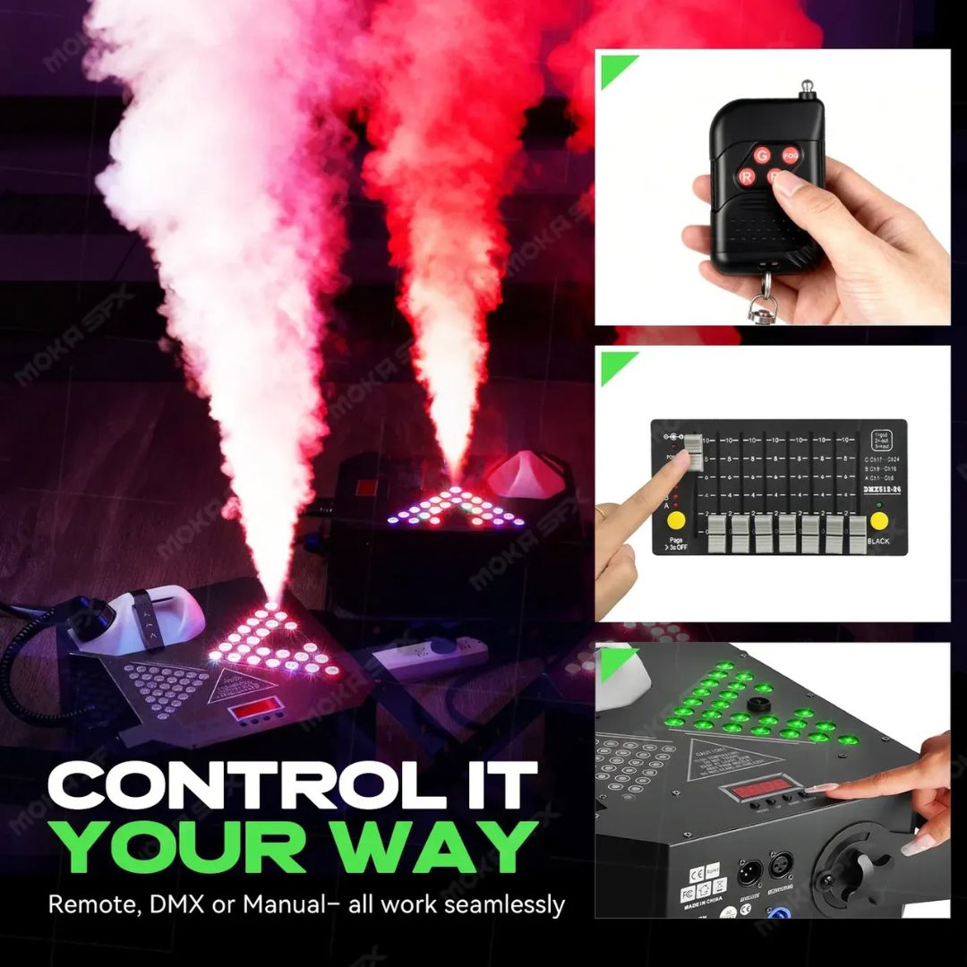 MOKA SFX MK-F01 | Máquina Profesional de Humo LED RGB 1500W