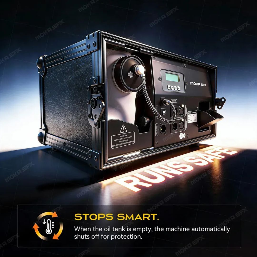 MOKA SFX MK-F23 | Máquina de Humo Silenciosa 1200W con Flight Case